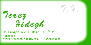 terez hidegh business card